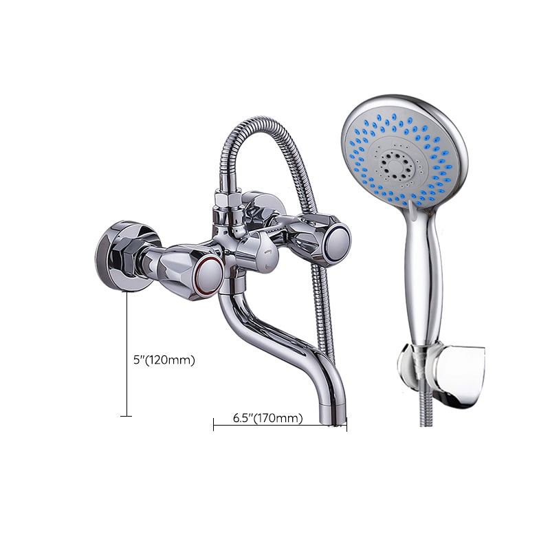 Skanto Skanto | Chrome Servant Faucet Trim Wall Mounted Swivel Spout with Hand Shower