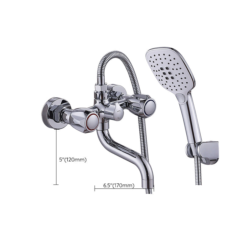 Skanto Skanto | Chrome Servant Faucet Trim Wall Mounted Swivel Spout with Hand Shower