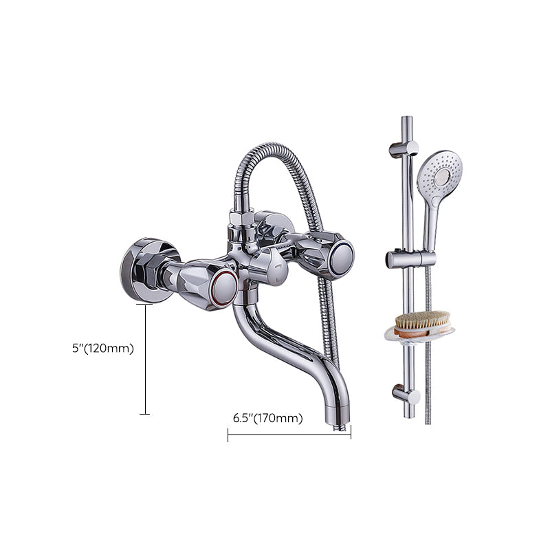 Skanto Skanto | Chrome Servant Faucet Trim Wall Mounted Swivel Spout with Hand Shower