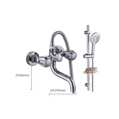 Skanto Skanto | Chrome Servant Faucet Trim Wall Mounted Swivel Spout with Hand Shower