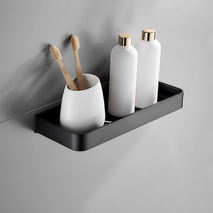 Matte Black Modern Bathroom Set 1/2 - Stainless Steel Bathroom Shelf