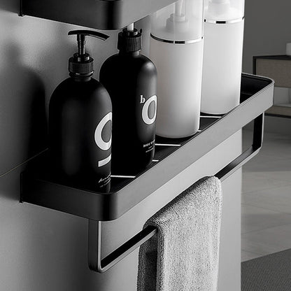 Matt Black Stainless Steel Bathroom Rack
