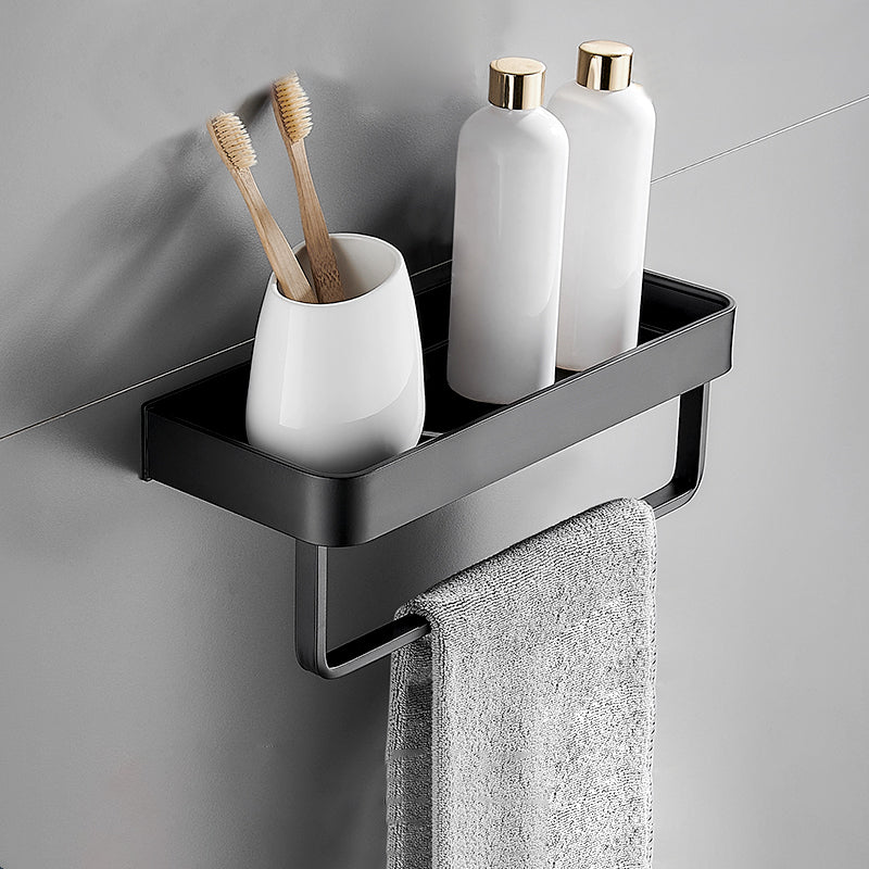 Matte Black Modern Bathroom Set 1/2 - Stainless Steel Bathroom Shelf