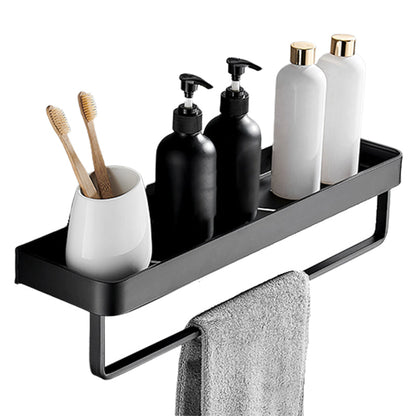 Matte Black Modern Bathroom Set 1/2 - Stainless Steel Bathroom Shelf