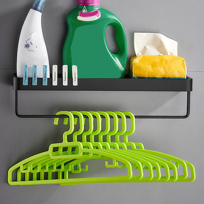 Matte Black Bathroom Set Modern 1/2 - Piece Stainless Steel Bathroom Shelf