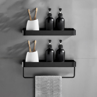 Matt Black Stainless Steel Bathroom Rack