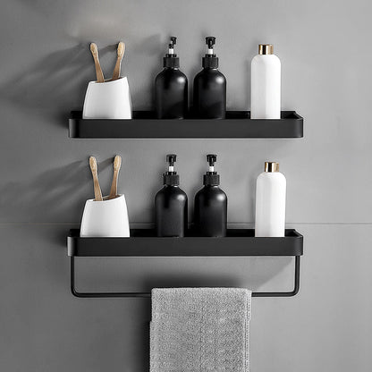 Matt Black Stainless Steel Bathroom Rack
