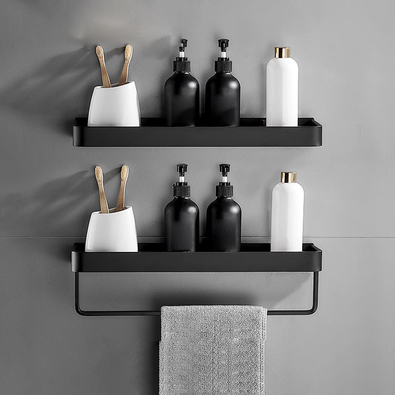 Matte Black Modern Bathroom Set 1/2 - Stainless Steel Bathroom Shelf