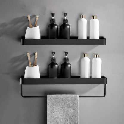 Matt Black Stainless Steel Bathroom Rack