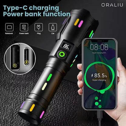 Skanto | Military LED Flashlight – Rechargeable – 9000 Lumens