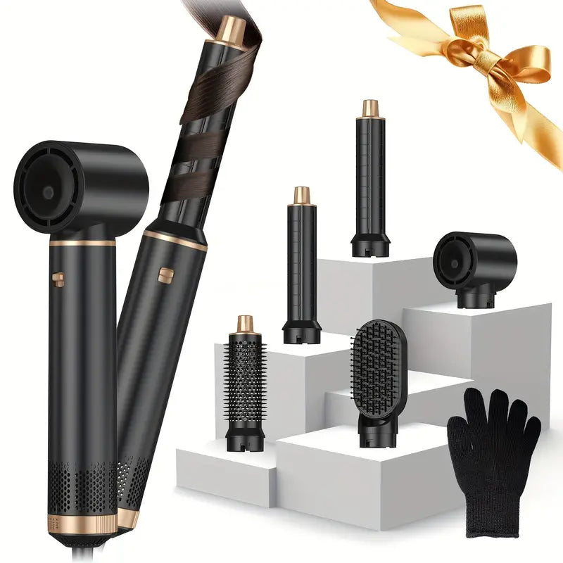 BowLift | ProStyler 5-in-1 Hair Styling Set - Hair Dryer, Curling Iron and Straightening Brush