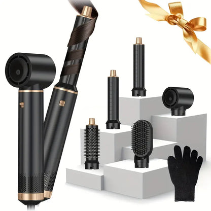 BowLift | ProStyler 5-in-1 Hair Styling Set - Hair Dryer, Curling Iron and Straightening Brush