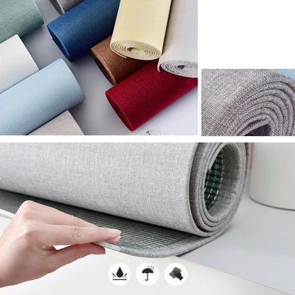 BowLift | Contemporary Style Wall Panel Linen Living Space Peel and Stick Wall Covering