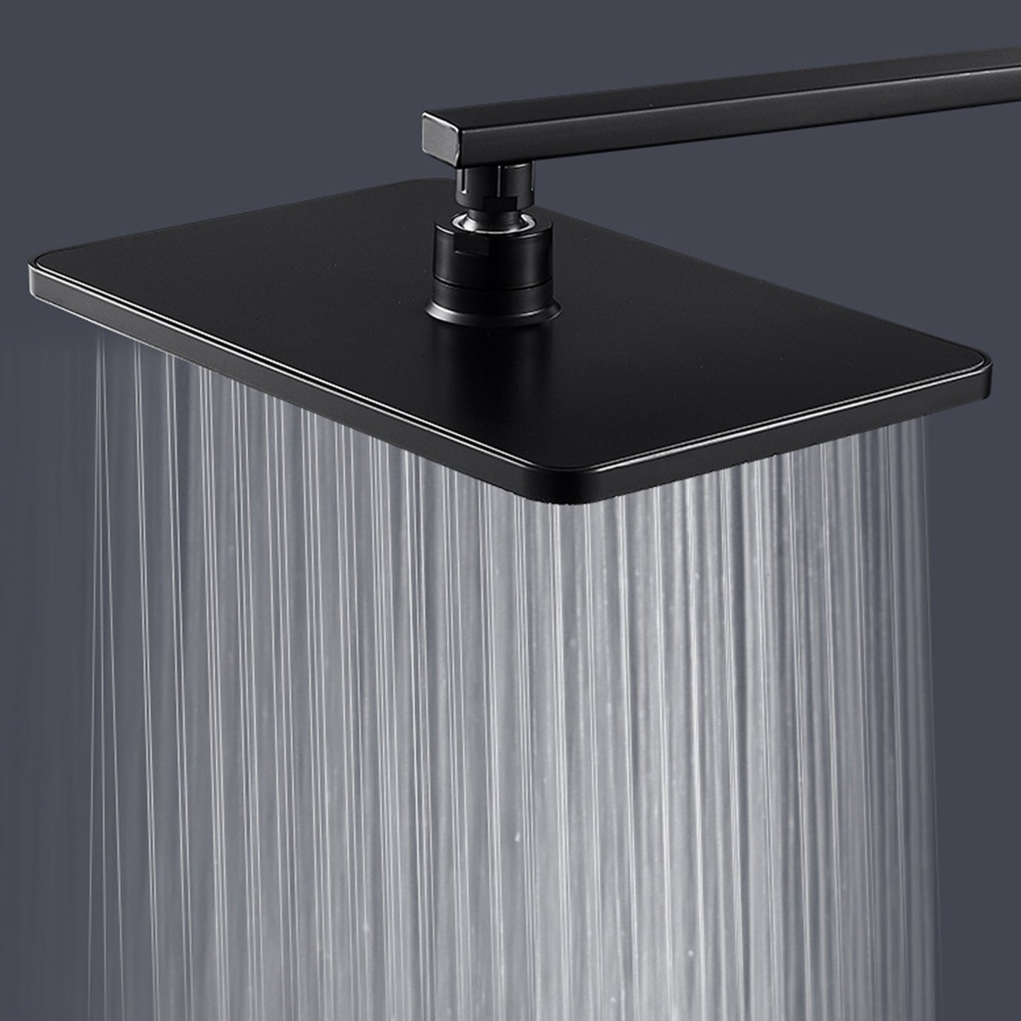 BowLift | Modern rectangular shower head combo standard spray pattern with hand shower