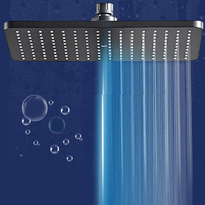 BowLift | Modern rectangular shower head combo standard spray pattern with hand shower
