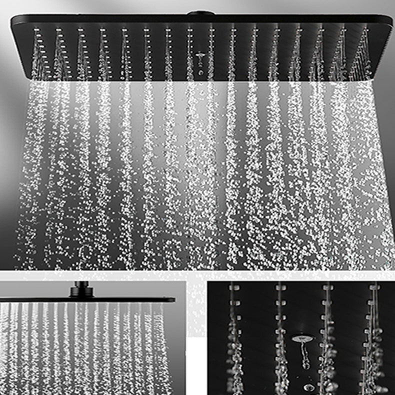BowLift | Modern rectangular shower head combo standard spray pattern with hand shower