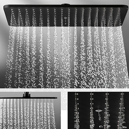 BowLift | Modern rectangular shower head combo standard spray pattern with hand shower