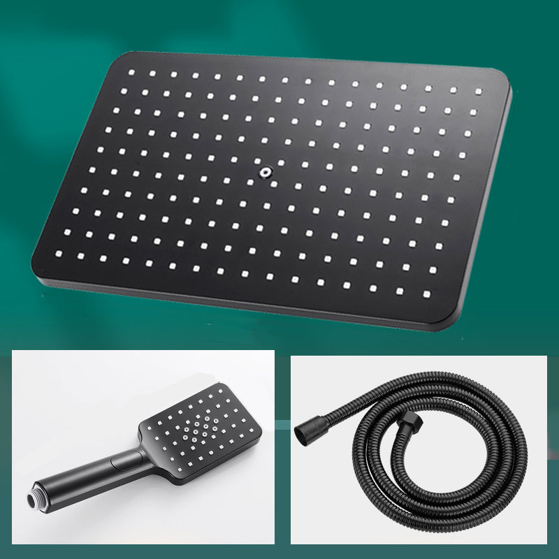 BowLift | Modern rectangular shower head combo standard spray pattern with hand shower