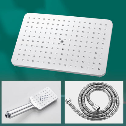 BowLift | Modern rectangular shower head combo standard spray pattern with hand shower