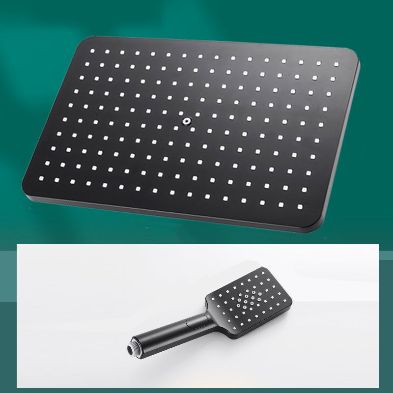 BowLift | Modern rectangular shower head combo standard spray pattern with hand shower