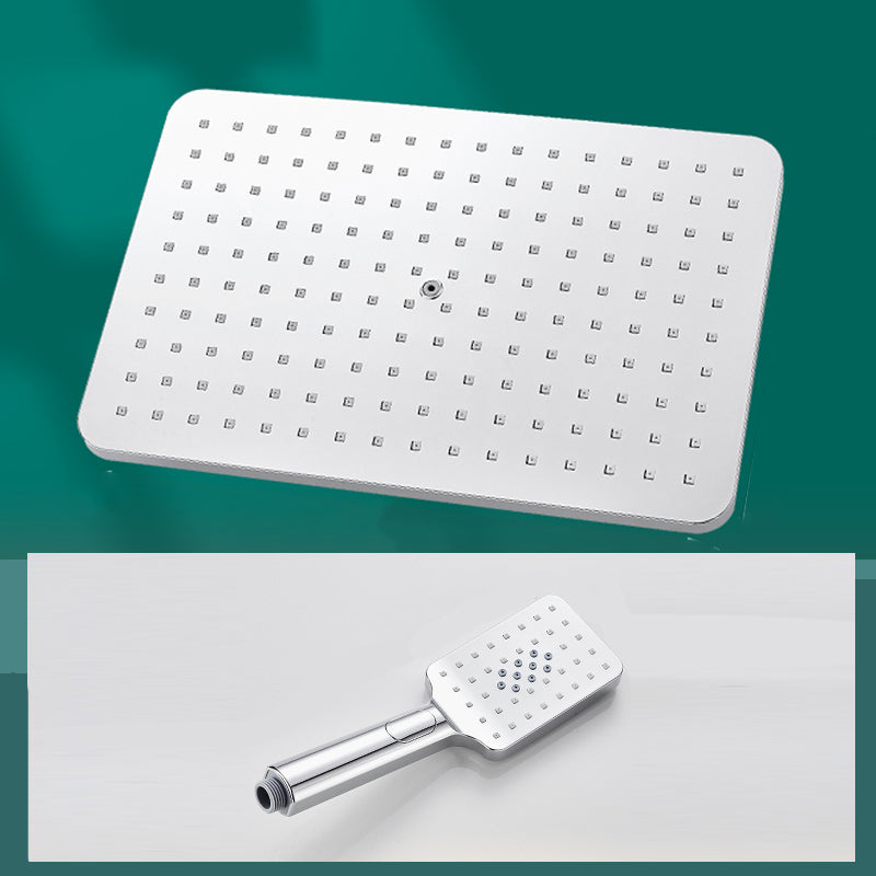 BowLift | Modern rectangular shower head combo standard spray pattern with hand shower