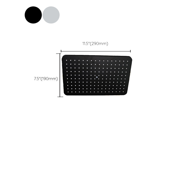 BowLift | Modern rectangular shower head combo standard spray pattern with hand shower
