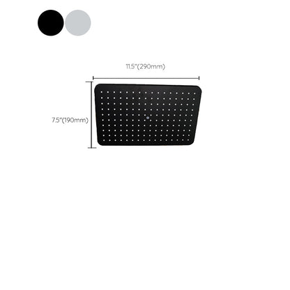 BowLift | Modern rectangular shower head combo standard spray pattern with hand shower