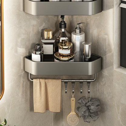 BowLift | Adhesive Holder Metal Bathroom Accessory Single Piece or in Set with Shelf