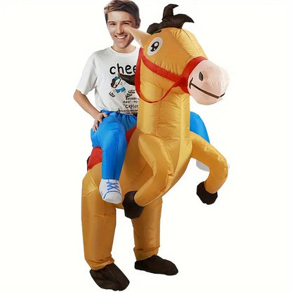 Skanto | Inflatable Cowboy Horse Costume for Adults
