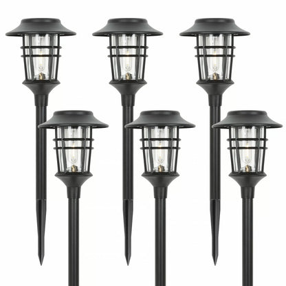 Premium Solar Torch Garden Lights - Set of 6