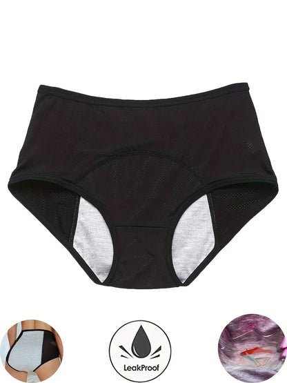 Leak-proof protective pants with a high waist