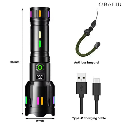 Skanto | Military LED Flashlight – Rechargeable – 9000 Lumens