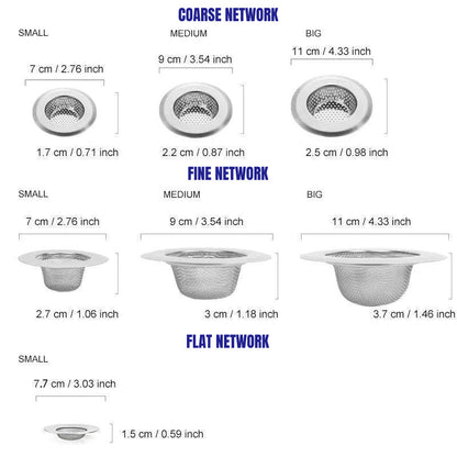 Stainless steel kitchen sink filter