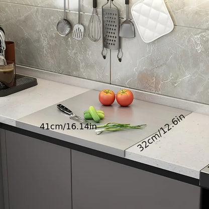 Double-sided stainless steel cutting board – Non-slip & hygienic | Perfect for the kitchen | Karnz