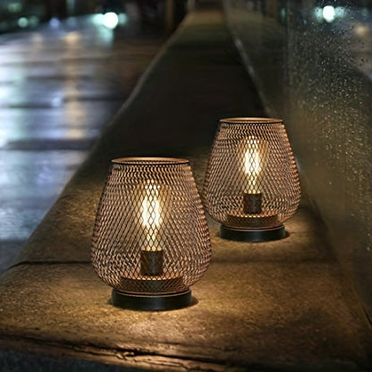 Skanto | AuroraMesh Table Lamp Set – Industrial Style with Warm Ambient Lighting