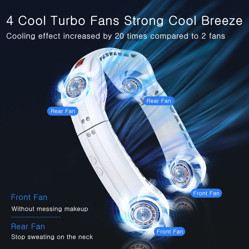 Portable foldable hanging neck fan | Karnz