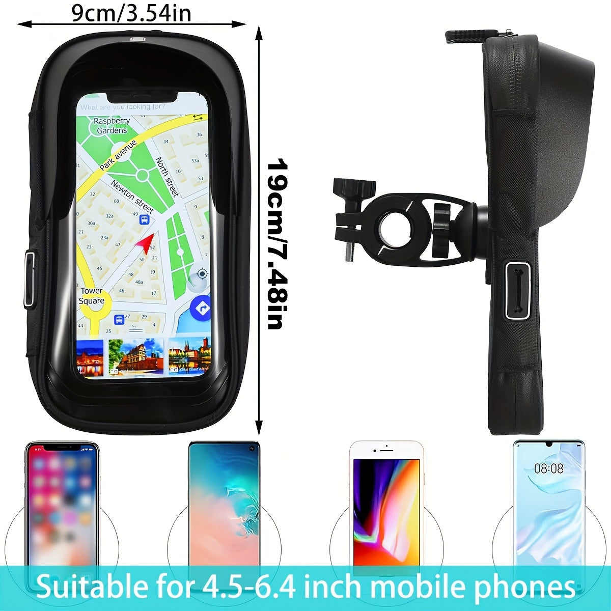 BowLift | Waterproof Phone Holder for Bike and Motorcycle – 360° Rotatable and Suitable for 4.5–6.4 inch