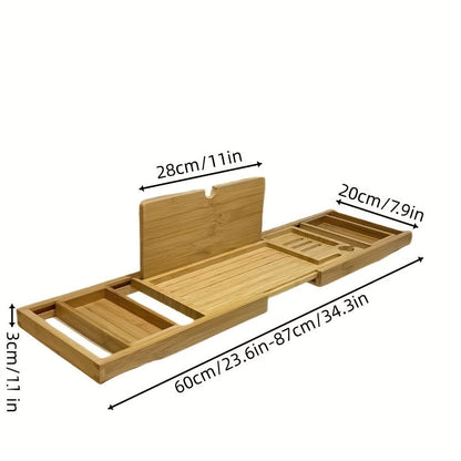Skanto | Bamboo Bathtub Tray - For Ultimate Relaxation