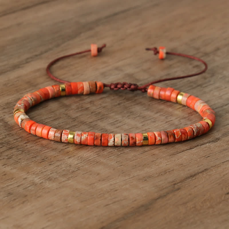 Skanto | Braided bracelet with 2,4 mm natural stone beads – Seraphina