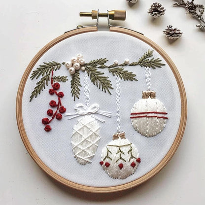 Skanto | Christmas Embroidery Kit DIY | Complete Homemade Decor Kit | 20 cm