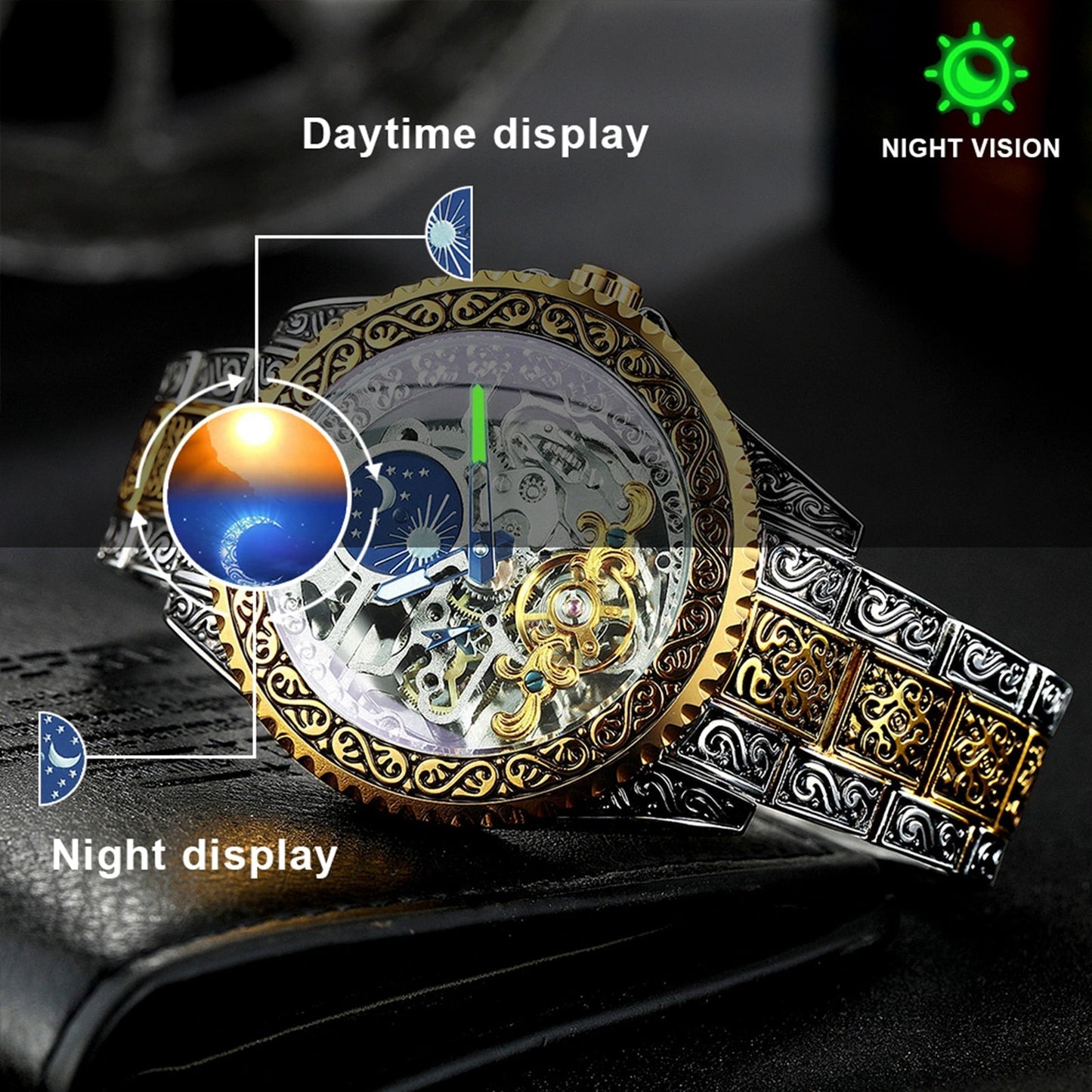 BowLift | Vintage Moon Automatic Tourbillon Watch