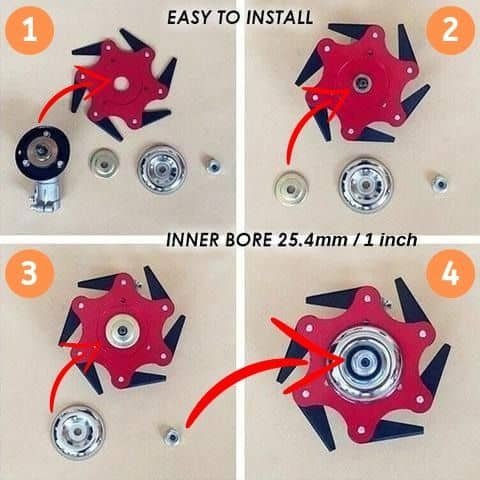 Skanto | Universal 6-Steel Blade Trimmer Head