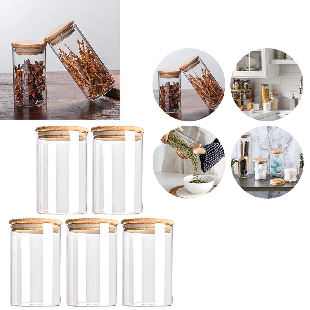 PureVorrat Glass Container Set – Storage Jars with Wooden Lid | Airtight & Stylish | Modern Kitchen Storage | Bowlift