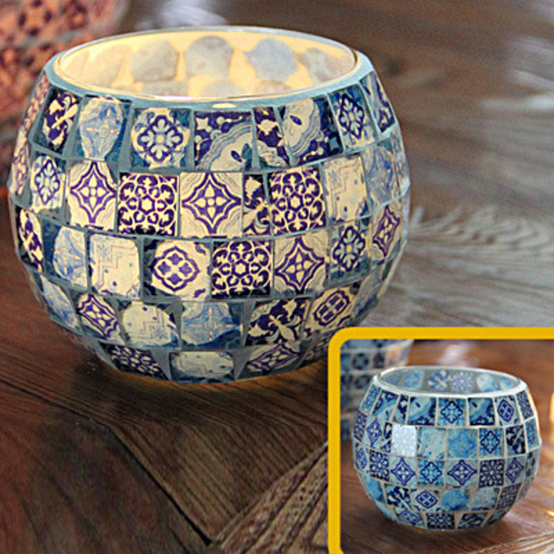 Brehn | European Retro Glass Mosaic Tealight Holder