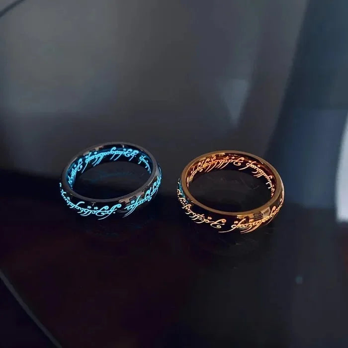 Sandsberg | Glow Ring | Luminous Elvish Script | Multiple Colors
