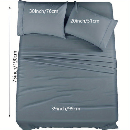 Skanto | 4/6 Pc Luxury Plush Fitted Sheet Set – Soft, Breathable, Color & Fade Resistant Bedding – Deep Pocket Flat Sheet, Fitted Sheet & 2/4 Pillowcases for Bedroom & Hotel Use