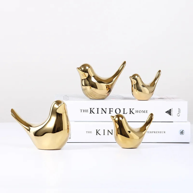 BowLift | Nordic Golden Ceramic Bird Decoration for Modern Home Decor