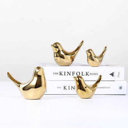 BowLift | Nordic Golden Ceramic Bird Decoration for Modern Home Decor