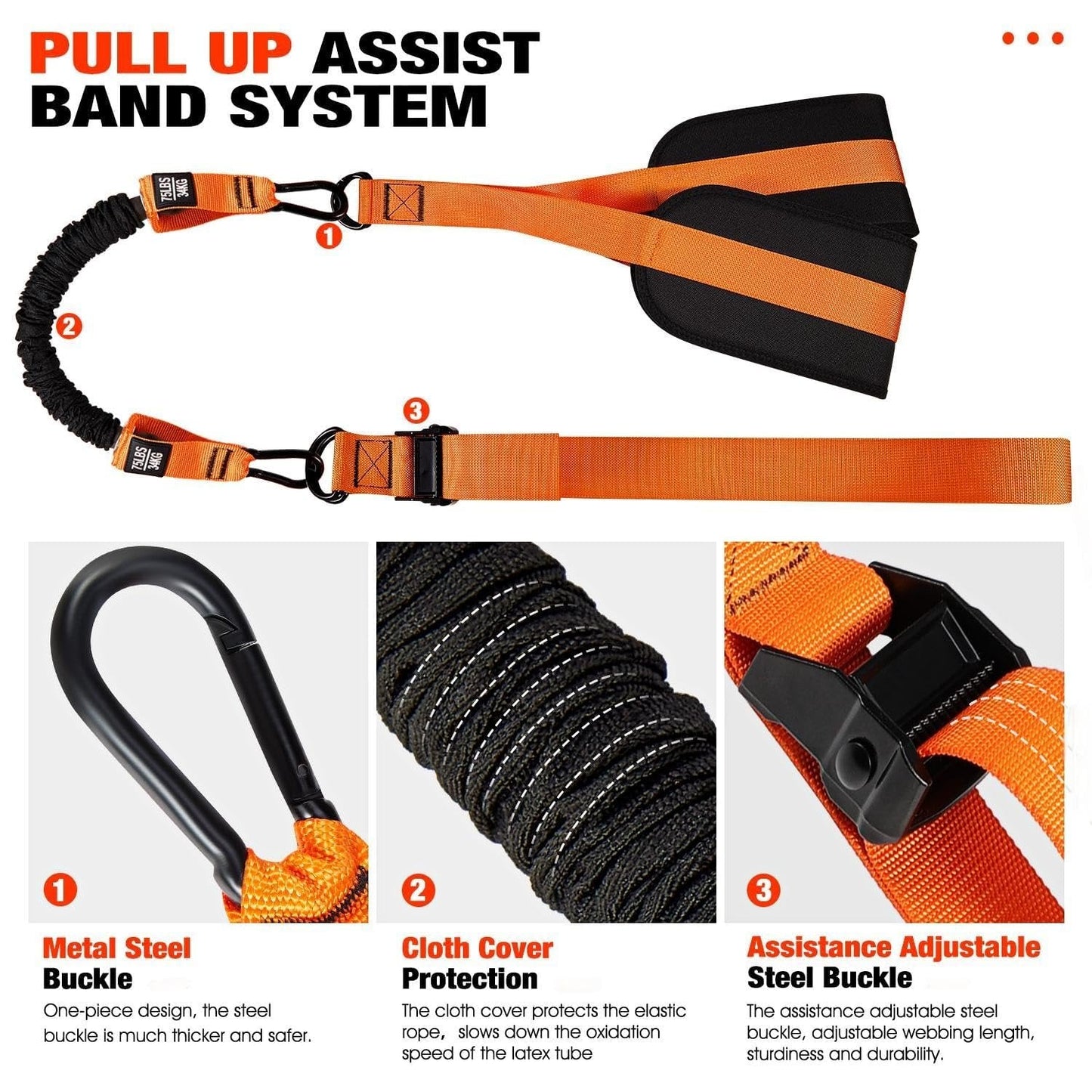 Pull-up assistance band with double foot system | Bowlift