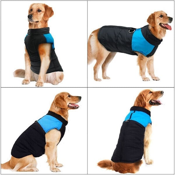 Winter Warm Waterproof Dog Vest with Zipper (Size S-7XL)